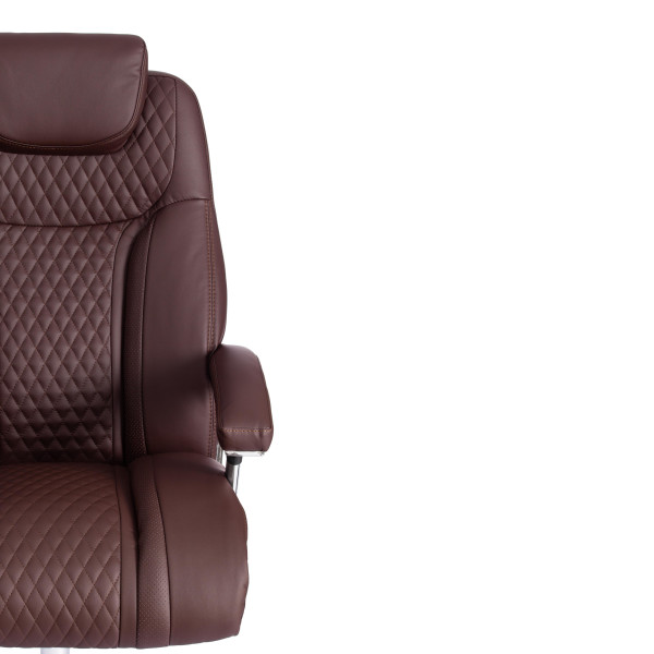 Кресло Trust (max) кож/зам, коричневый/коричневый стеганный/коричневый, 36-36/36-36/6/36-36/06 фото № 6