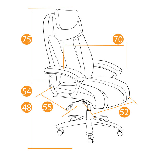 Кресло Trust (max) кож/зам, коричневый/коричневый стеганный/коричневый, 36-36/36-36/6/36-36/06 фото № 18