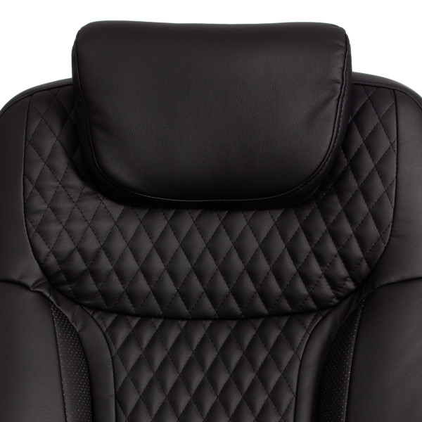 Кресло Trust (max) кож/зам, черный/черный стеганный/черный, 36-6/36-6/36-6/06 фото № 8