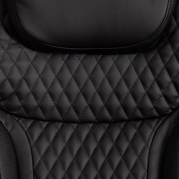 Кресло Trust (max) кож/зам, черный/черный стеганный/черный, 36-6/36-6/36-6/06 фото № 9