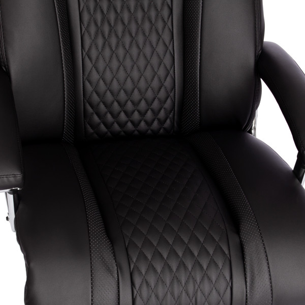 Кресло Trust (max) кож/зам, черный/черный стеганный/черный, 36-6/36-6/36-6/06 фото № 10