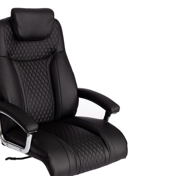 Кресло Trust (max) кож/зам, черный/черный стеганный/черный, 36-6/36-6/36-6/06 фото № 11