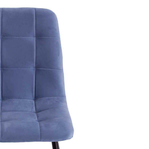 Стул CHILLY MAX  Велюр/металл , 45 х 54 х 90 см , серо-голубой/черный фото № 6