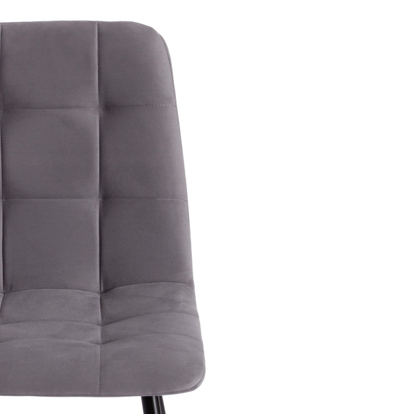 Стул CHILLY MAX  Велюр/металл , 45 х 54 х 90 см , темно-серый/черный фото № 6