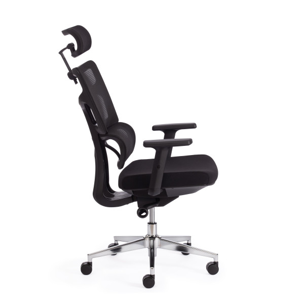 Кресло MESH-11HR ткань/сетка, черный фото № 3