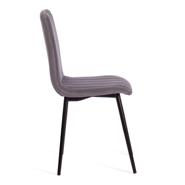 Стул ARC  Велюр/металл , 46 х 52 х 88 см, темно-серый/черный фото № 2