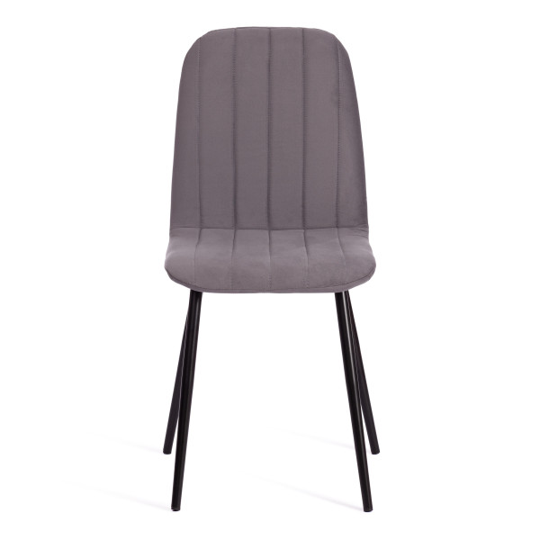 Стул ARC  Велюр/металл , 46 х 52 х 88 см, темно-серый/черный фото № 5