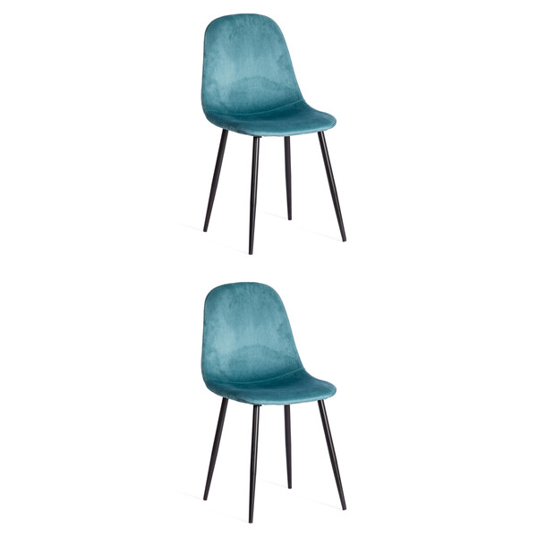 Стул Breeze/Бриз (мод. 4724) велюр/металл, 44х53х87см, бирюзовый (HLR60)/черный фото № 10