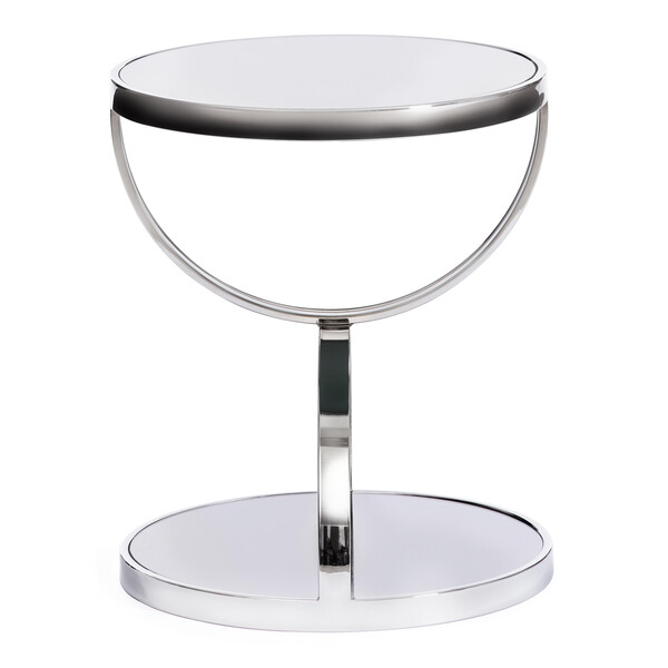 Кофейный столик GROTTO (mod. 9157) металл/дымчатое стекло, 42 х 42 х 50 см, хром фото № 2