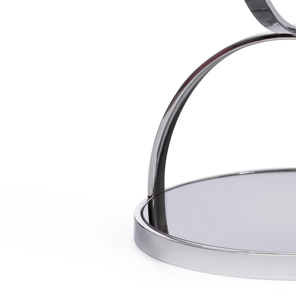 Кофейный столик GROTTO (mod. 9157) металл/дымчатое стекло, 42 х 42 х 50 см, хром фото № 3