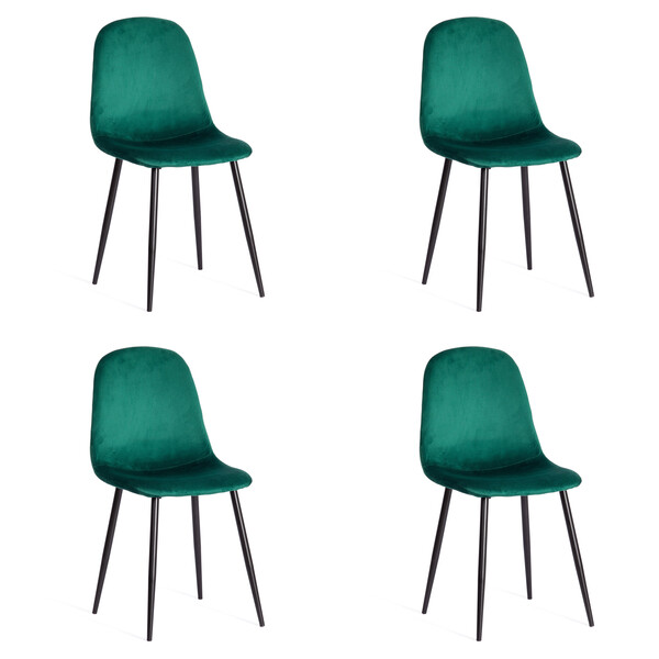 Стул Breeze/Бриз (мод. 4724) велюр/металл, 44х53х87см, изумрудный (HLR56)/черный фото № 10