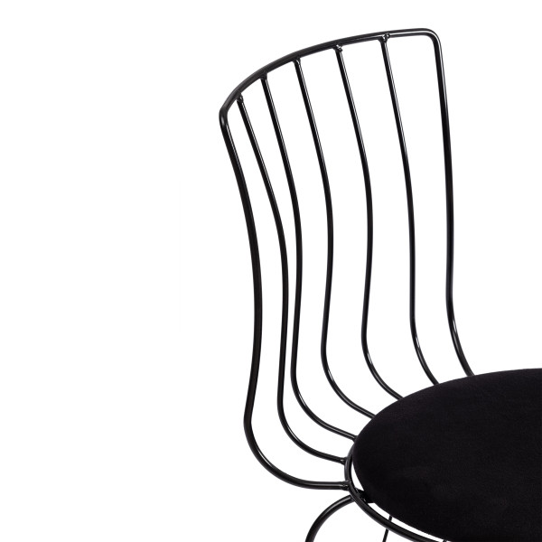 Стул LALITA (mod. 172) металл/ткань,  44 х 51.5 х 85 см, Black (черный) фото № 6