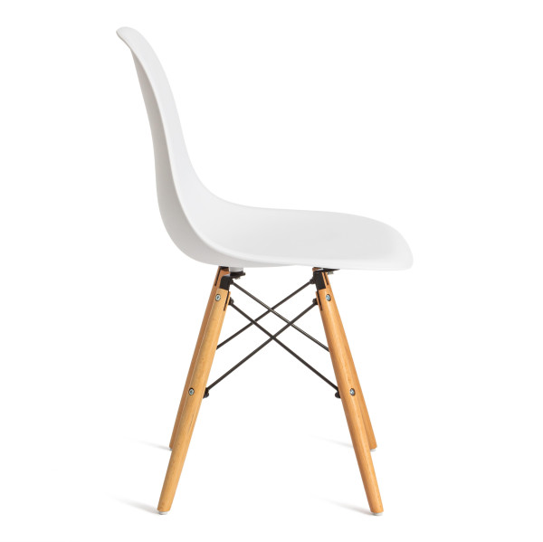 Стул CINDY (EAMES) (mod. 1801) дерево бук/металл/сиденье пластик, 45 х 40 х 82 см, White (белый) фото № 2