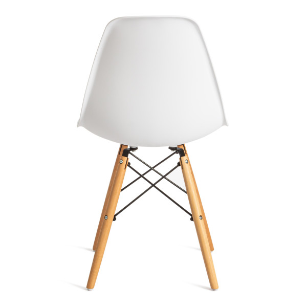 Стул CINDY (EAMES) (mod. 1801) дерево бук/металл/сиденье пластик, 45 х 40 х 82 см, White (белый) фото № 4