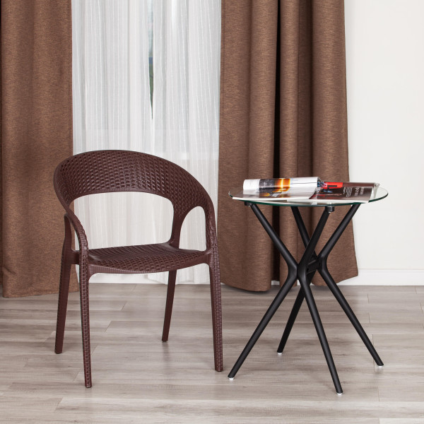 Стул TINTO (mod. PC59) пластик,  60 х 63 х 83 см, Brown (коричневый) 14 фото № 9