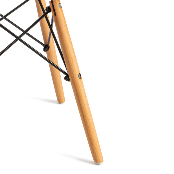 Стул CINDY (EAMES) (mod. 1801) дерево бук/металл/сиденье пластик, 45x51x82 см, Beige (Бежевый) фото № 8