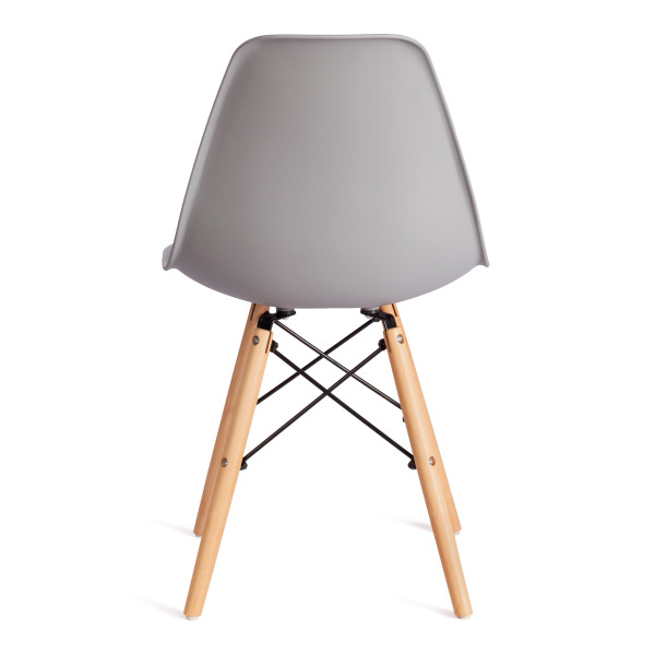 Стул CINDY (EAMES) (mod. 1801) дерево бук/металл/сиденье пластик, 45x51x82 см, Light grey (светло-серый) фото № 4