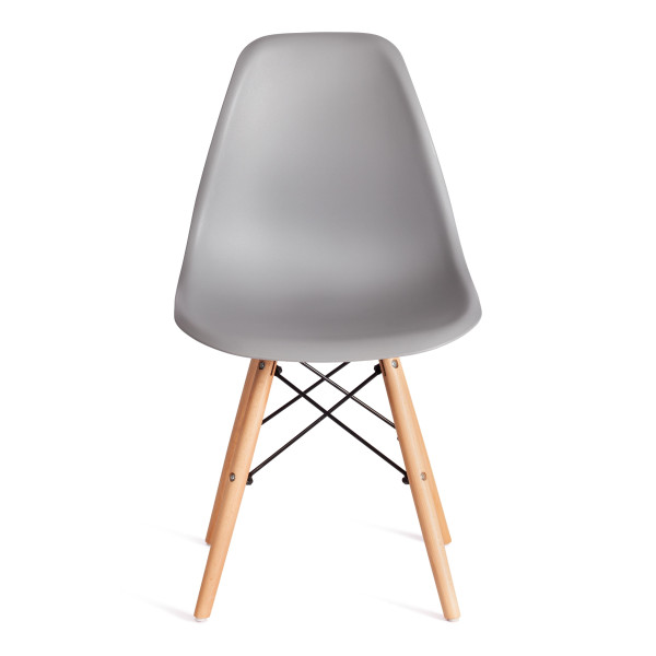 Стул CINDY (EAMES) (mod. 1801) дерево бук/металл/сиденье пластик, 45x51x82 см, Light grey (светло-серый) фото № 5