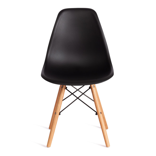 Стул CINDY (EAMES) (mod. 1801) дерево бук/металл/сиденье пластик, 45x51x82 см, Black (черный) фото № 5