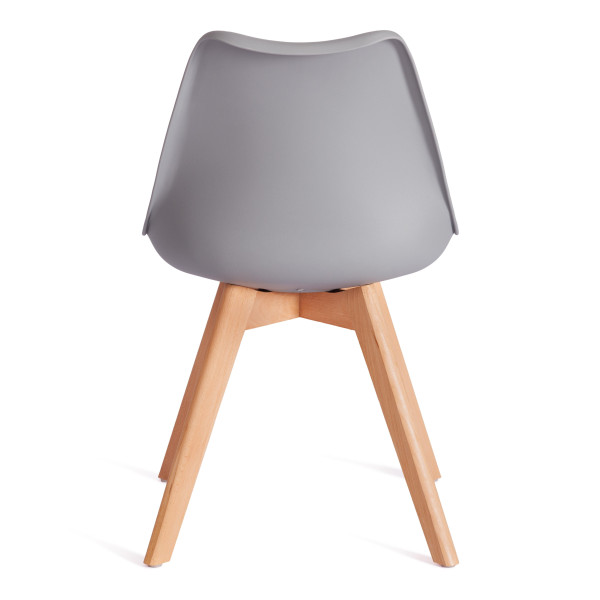 Стул TULIP (mod. 73-1) дерево/пластик/экокожа, 47,5x55x80 см, серый фото № 4