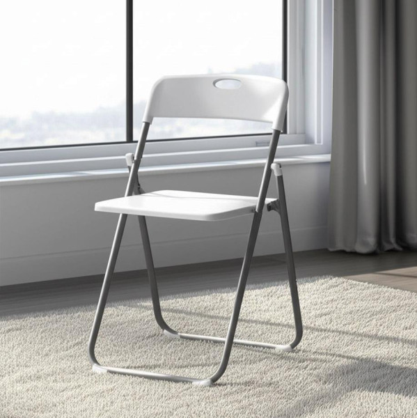 Стул складной FOLDER (mod. 3017H) каркас: металл, сиденье/спинка: пластик, 49 x 46.5 x 73.5 см, white (белый) / grey (серый) фото № 11