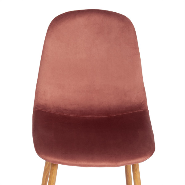 Стул BREEZE (mod. 4724) вельвет/металл, 44 х 53 х 87 см, Coral (коралловый) HLR44 / натуральный фото № 6