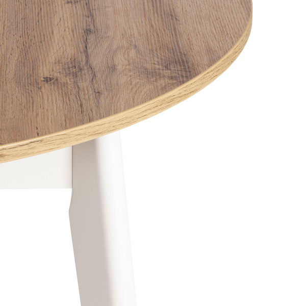 Стол обеденный SVELTO ДСП, 105 х 105 (140) х 74.5 см, Дуб Вотан/белый фото № 11