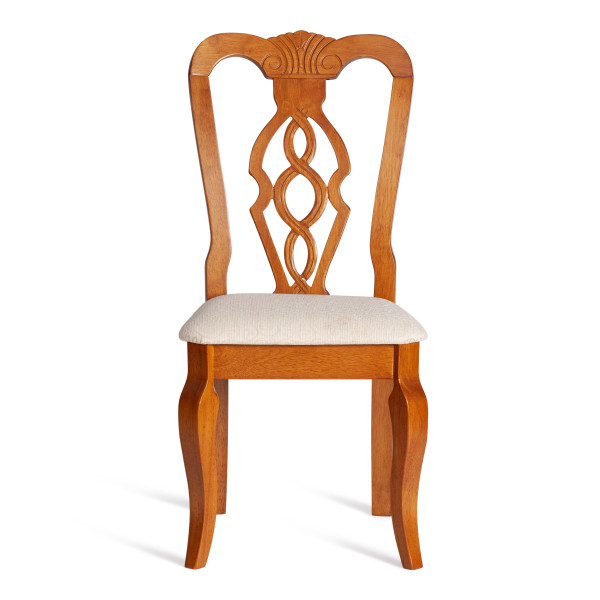 Стул - Афродита/ Aphrodite дерево гевея, 46х54х99см, Espresso (дуб в красноту), ткань кремовая с рисунком (А04) фото № 5