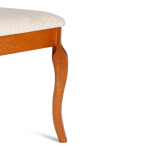 Стул - Афродита/ Aphrodite дерево гевея, 46х54х99см, Espresso (дуб в красноту), ткань кремовая с рисунком (А04) фото № 7