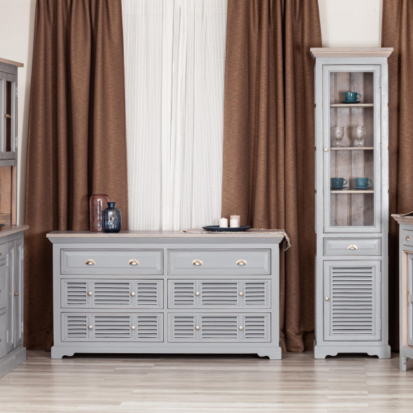 Комод Secret De Maison BRIGHTON ( mod.OD-005 ) дерево акации/МДФ, 160х45х85 см, Antique grey/grey wash фото № 9