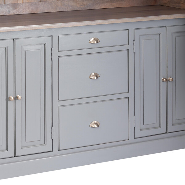 Буфет Secret De Maison BRIGHTON ( mod.OD-004 ) дерево акации/дерево манго/МДФ, 180х45х200 см, Antique grey/grey wash фото № 5