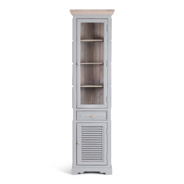Витрина Secret De Maison BRIGHTON ( mod.DA-2168А ) дерево акации/МДФ, 56х40х210 см, Antique grey/grey wash фото № 4