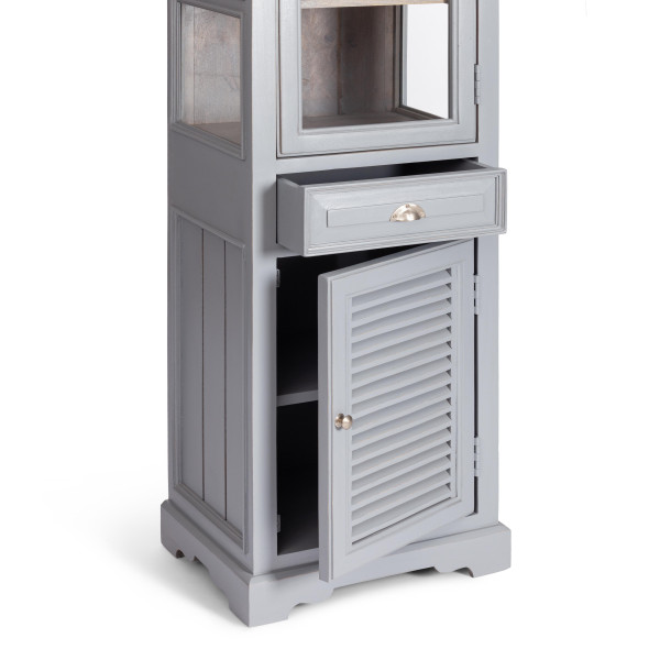 Витрина Secret De Maison BRIGHTON ( mod.DA-2168А ) дерево акации/МДФ, 56х40х210 см, Antique grey/grey wash фото № 6