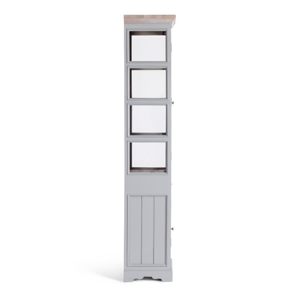 Витрина Secret De Maison BRIGHTON ( mod.DA-2168А ) дерево акации/МДФ, 56х40х210 см, Antique grey/grey wash фото № 2