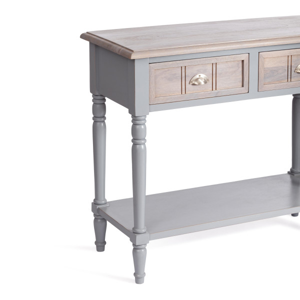 Консоль Secret De Maison BRIGHTON ( mod.OD-002 ) дерево акации/МДФ, 100х45х85 см, Antique grey/grey wash фото № 5