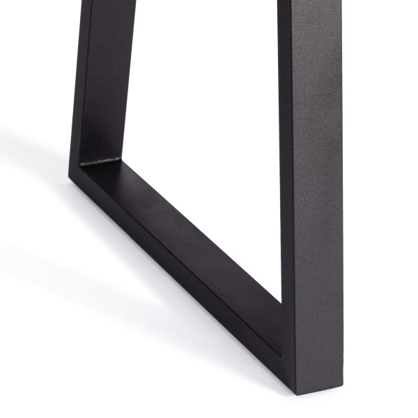 Стол MALTIDO ЛДСП/HPL/металл, 130 х 75+30 х 75 см, Мрамор чёрный/чёрный фото № 12