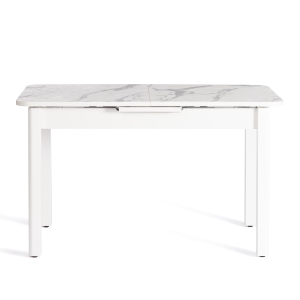 Стол ALIGERY ЛДСП/HPL/металл, 130 х 75+30 х 75 см, Мрамор светлый/белый фото № 3