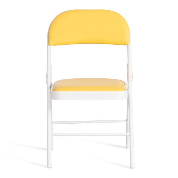 Стул складной FOLDER (mod. 3022G) каркас: металл, сиденье/спинка: экокожа, 46.5 х 47.5 х 79 см, yellow (желтый) / white (белый) фото № 5