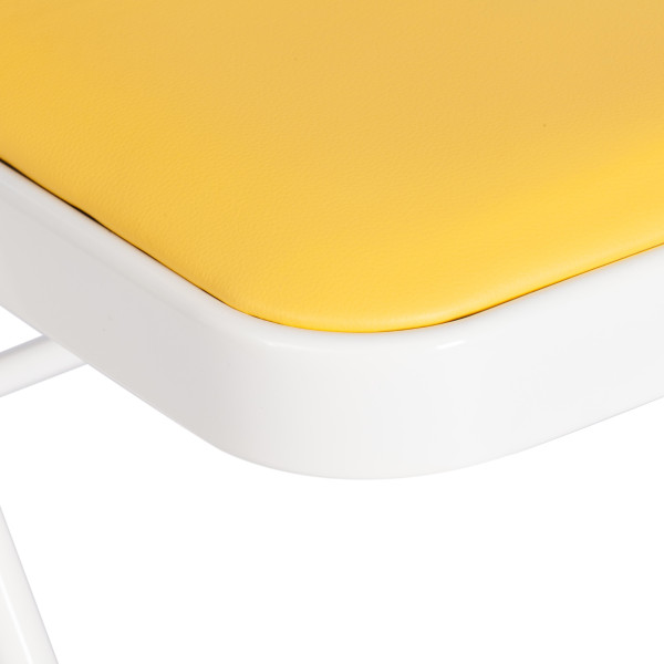 Стул складной FOLDER (mod. 3022G) каркас: металл, сиденье/спинка: экокожа, 46.5 х 47.5 х 79 см, yellow (желтый) / white (белый) фото № 7