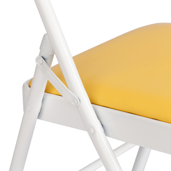 Стул складной FOLDER (mod. 3022G) каркас: металл, сиденье/спинка: экокожа, 46.5 х 47.5 х 79 см, yellow (желтый) / white (белый) фото № 9