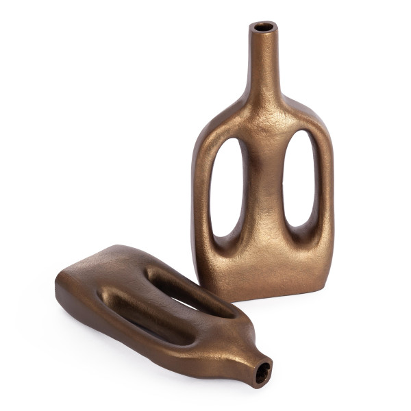 Набор ваз Secret De Maison HENIYA ( mod. LS-0071 )  металл: аллюминий, 14 х 5 х 30см, 11 х 4 х 25 см, золотой фото № 3