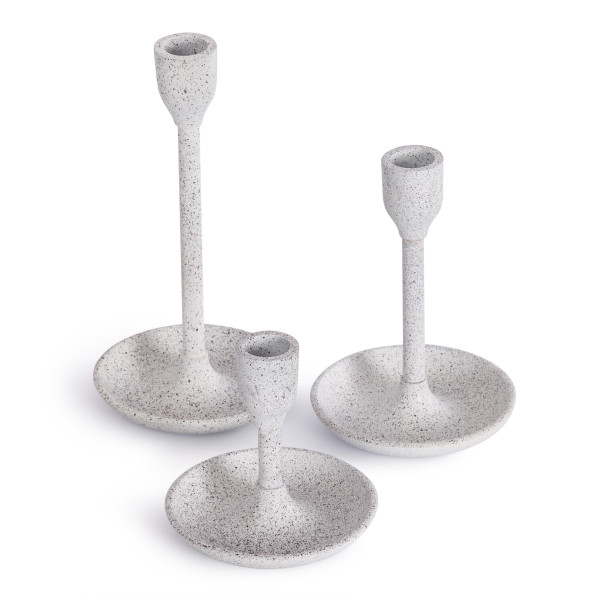 Набор подсвечников Secret De Maison KLEV ( mod. LS-0072 )  металл: аллюминий, 10 х 10 х 20см, 10 х 10 х 15 см, 10 х 10 х 12 см, серебряный фото № 4