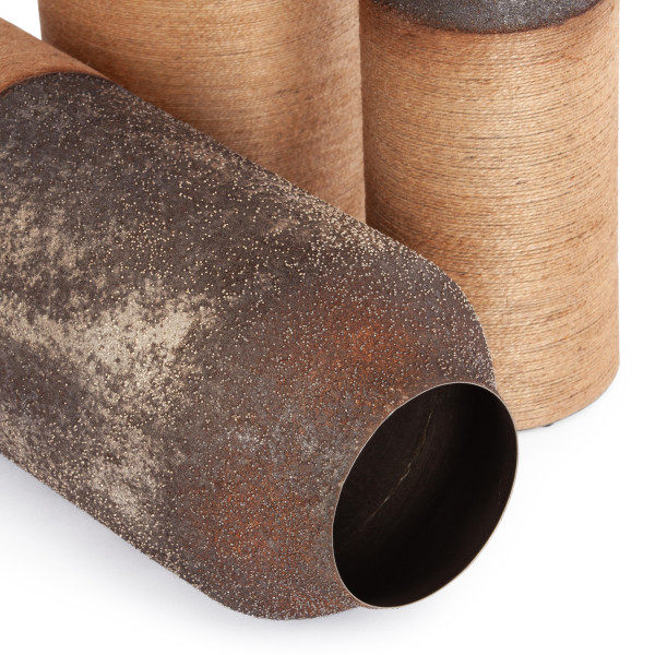 Набор ваз Secret De Maison TESHA ( mod. LS-0244 )  металл: железо, 6 х 12 х 46 см , 11х 19 х 58 см, 11 х 19 х 68 см, коричневый/бежевый фото № 3