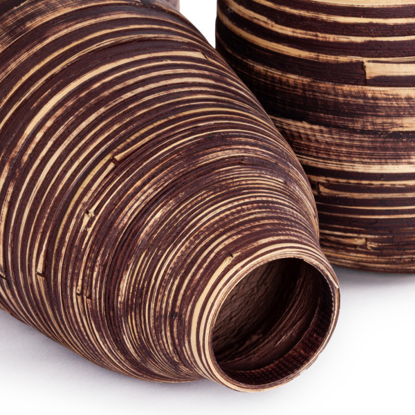 Набор ваз Secret De Maison VENCH ( mod. LS-0184 )  бамбук,  23 х 23 х 41 см , 20 х 20 х 36 см, 18 х 18 х 31 с, коричневый/бежевый фото № 3