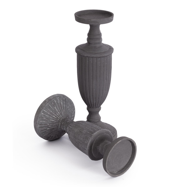 Набор подсвечников Secret De Maison GLOSI ( mod. LS-0158 )  металл: железо, 12 х 12 х 35 см, 12 х 12 х 28 см, серый фото № 3