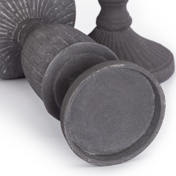 Набор подсвечников Secret De Maison GLOSI ( mod. LS-0158 )  металл: железо, 12 х 12 х 35 см, 12 х 12 х 28 см, серый фото № 4