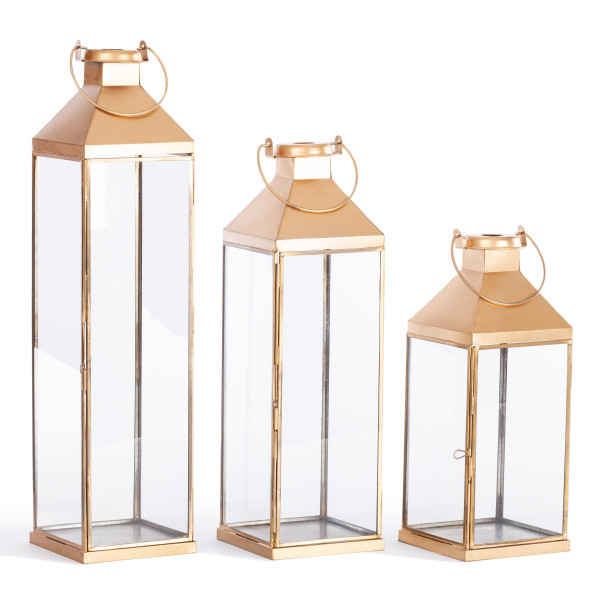 Набор подсвечников Secret De Maison LEVUANA ( mod. LS-0203 )  металл: железо, 14 х 14 х 58 см , 14х 14 х 48 см, 14 х 14 х 37 см, золотой фото № 2