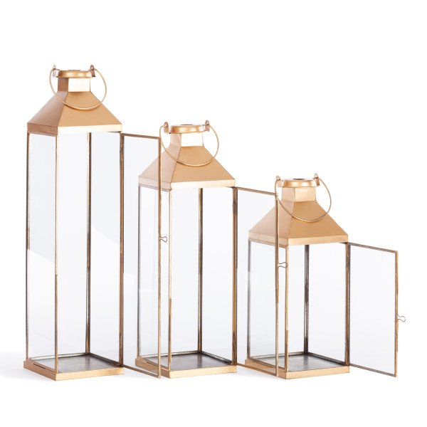 Набор подсвечников Secret De Maison LEVUANA ( mod. LS-0203 )  металл: железо, 14 х 14 х 58 см , 14х 14 х 48 см, 14 х 14 х 37 см, золотой фото № 3