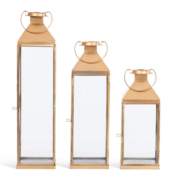 Набор подсвечников Secret De Maison LEVUANA ( mod. LS-0203 )  металл: железо, 14 х 14 х 58 см , 14х 14 х 48 см, 14 х 14 х 37 см, золотой фото № 4