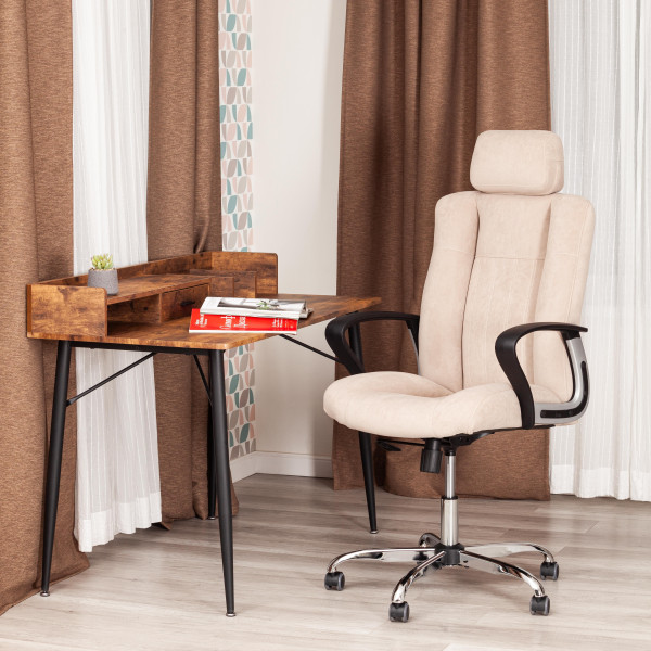 Кресло OXFORD хром флок , бежевый, 7 фото № 12